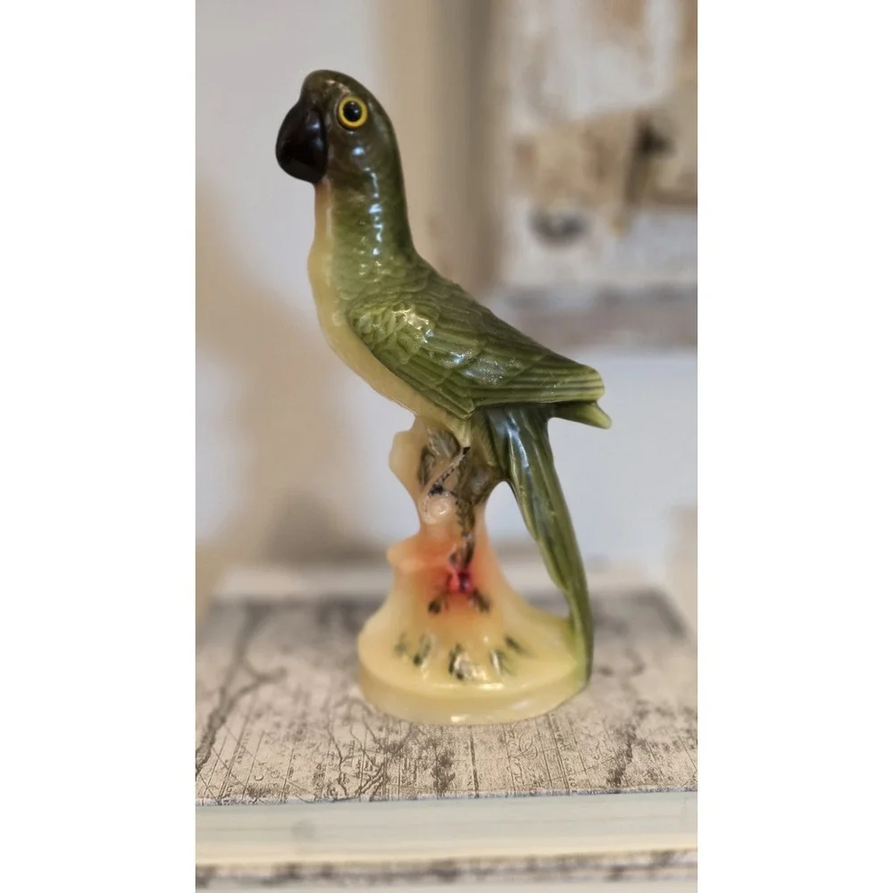 Vintage 60's Wax Candle parrot  9'